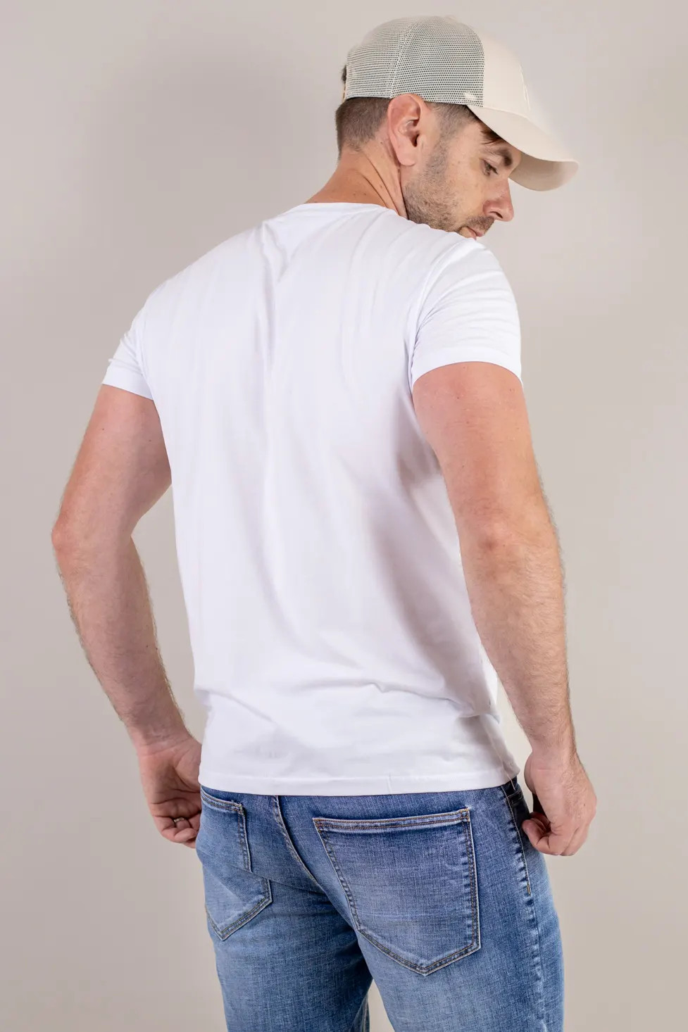 Tricou bărbați basic alb [5]