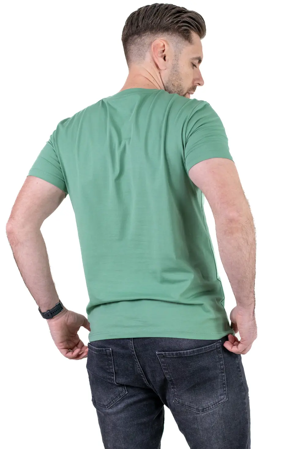 Tricou bărbați basic verde kiwi [5]