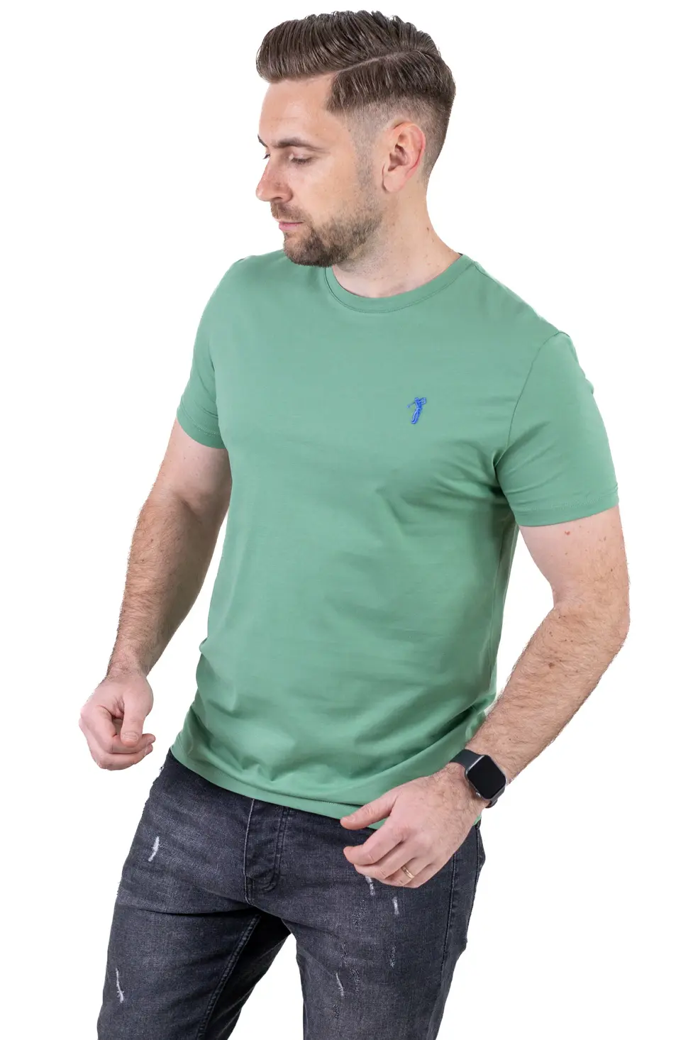 Tricou bărbați basic verde kiwi [2]