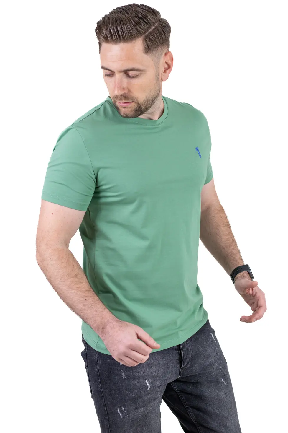 Tricou bărbați basic verde kiwi [4]