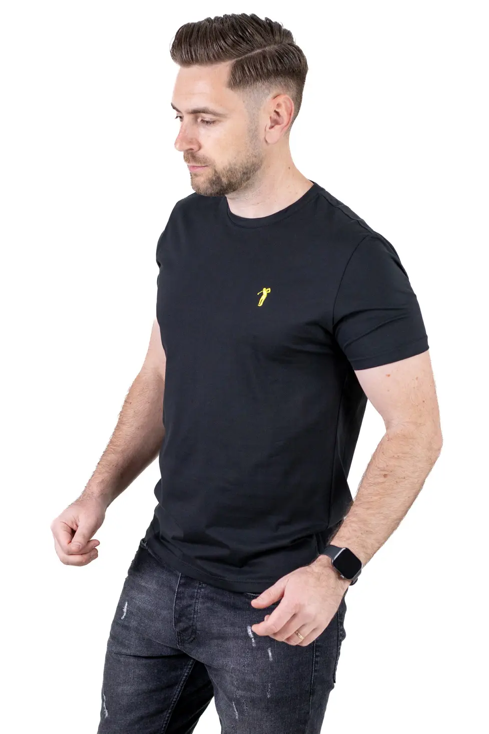 Tricou bărbați basic negru [2]