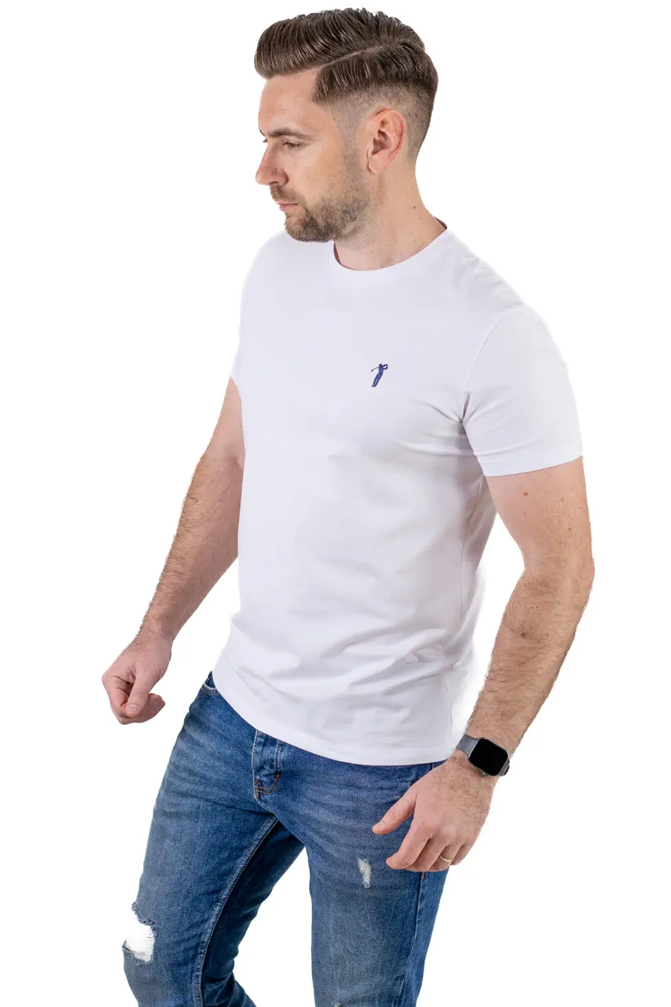 Tricou bărbați basic alb [2]