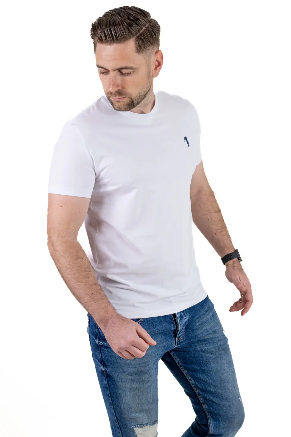 Tricou bărbați basic alb [3]