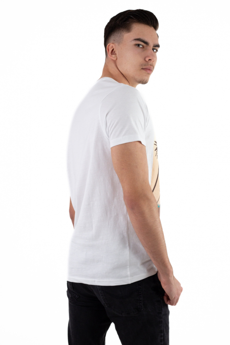 Tricou bumbac alb cu imprimeu San Diego [5]