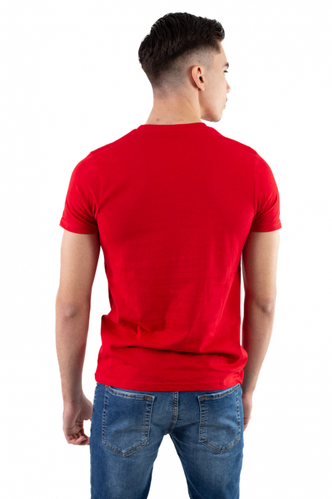 Tricou bumbac rosu cu print [4]