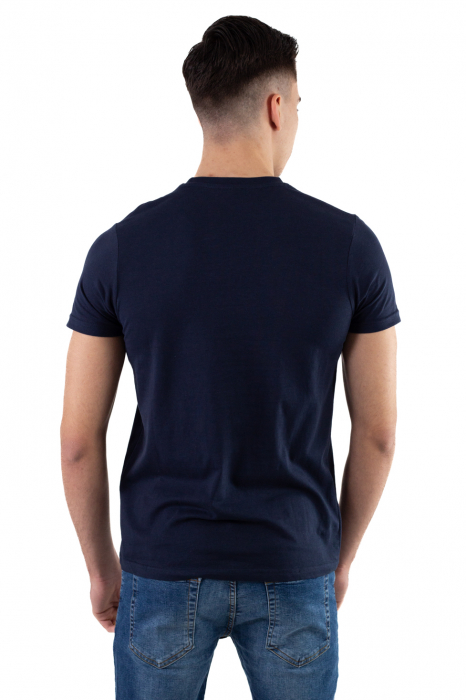 Tricou bumbac bleumarin cu print [3]