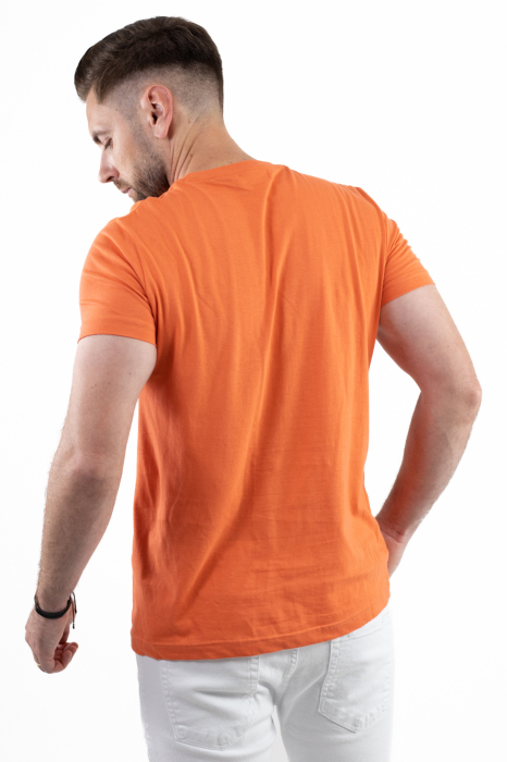 Tricou bumbac orange cu imprimeu Summer [4]