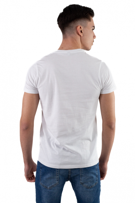 Tricou bumbac alb cu print [5]
