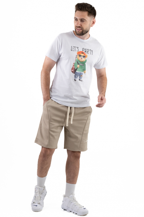 Tricou alb din bumbac Let's Party [7]