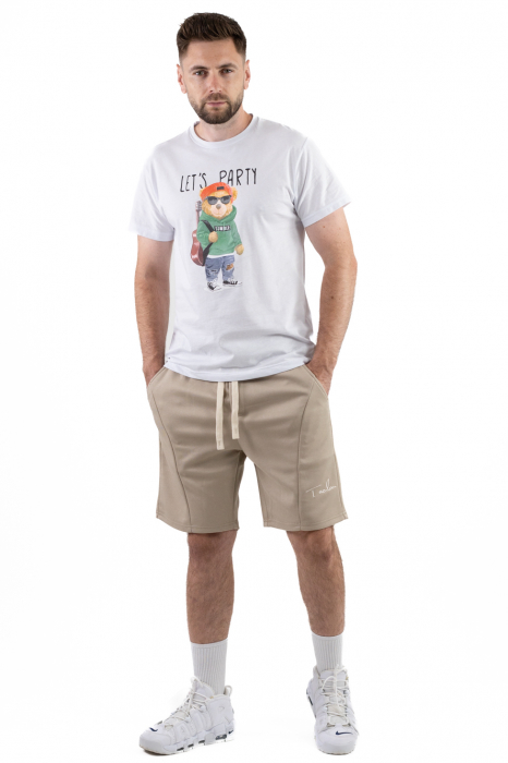 Tricou alb din bumbac Let's Party [2]