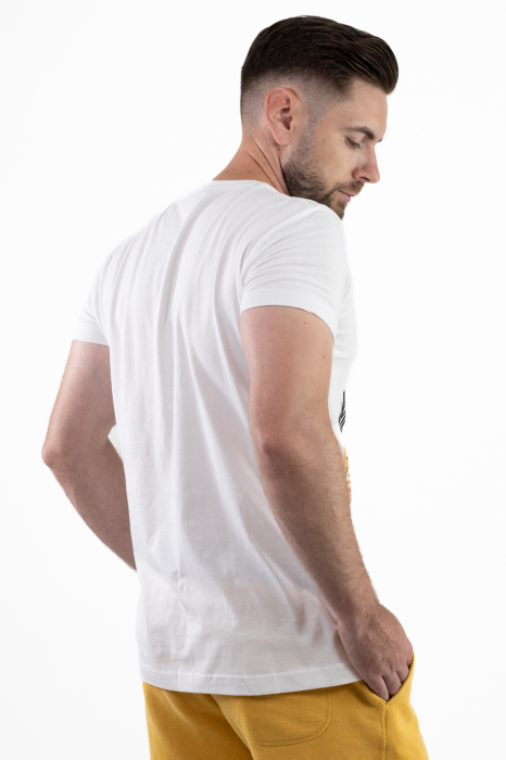Tricou bumbac alb cu imprimeu Summer [4]