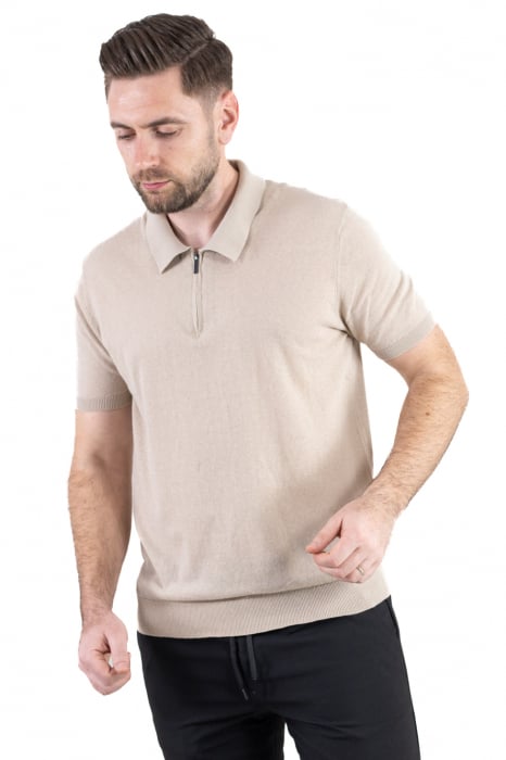 Tricou elegant bej din bumbac aerisit [6]