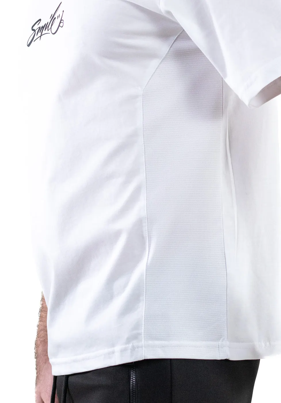 Tricou alb oversize Smile [2]