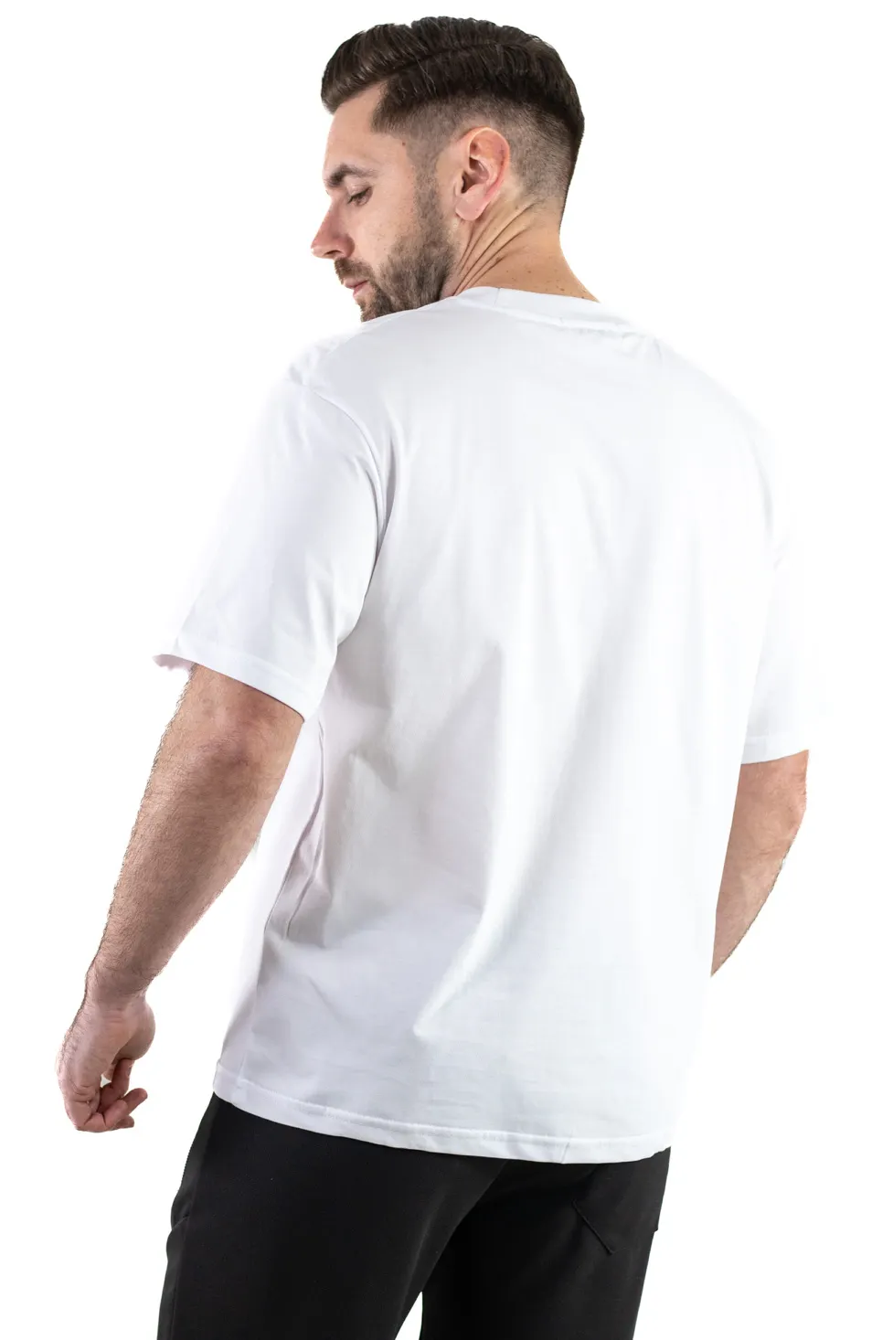 Tricou alb oversize Smile [6]