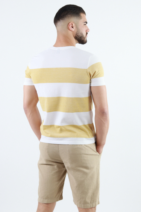 Tricou barbati slim fit cu dungi [4]