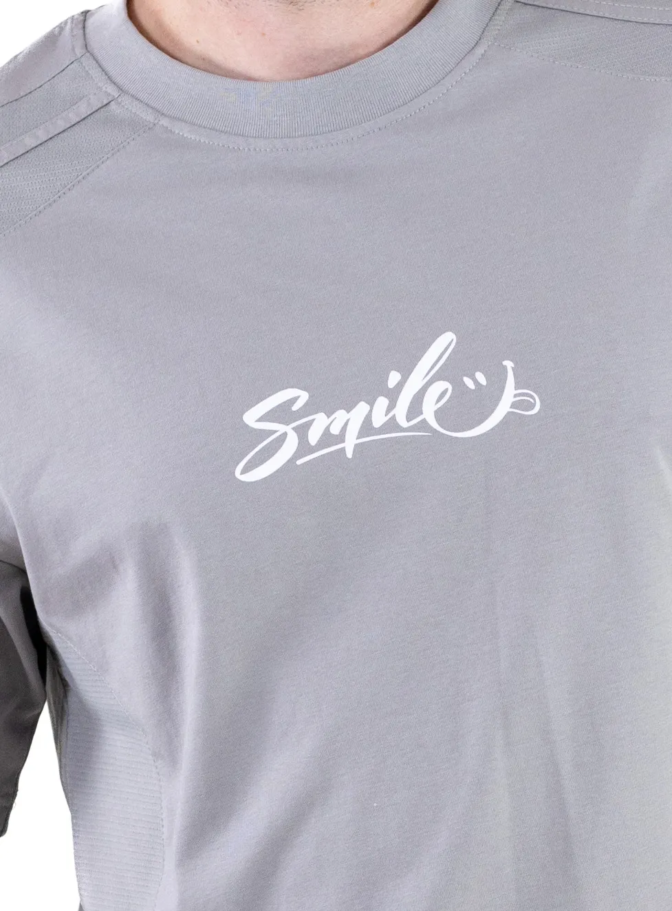 Tricou gri oversize Smile [5]