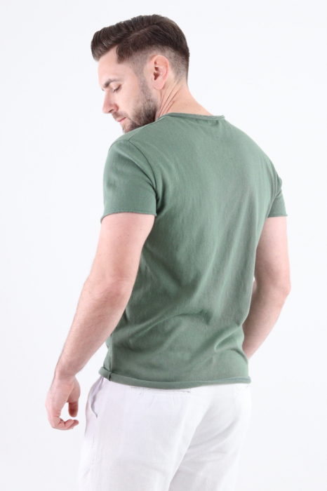 Tricou verde texturat barbati [4]
