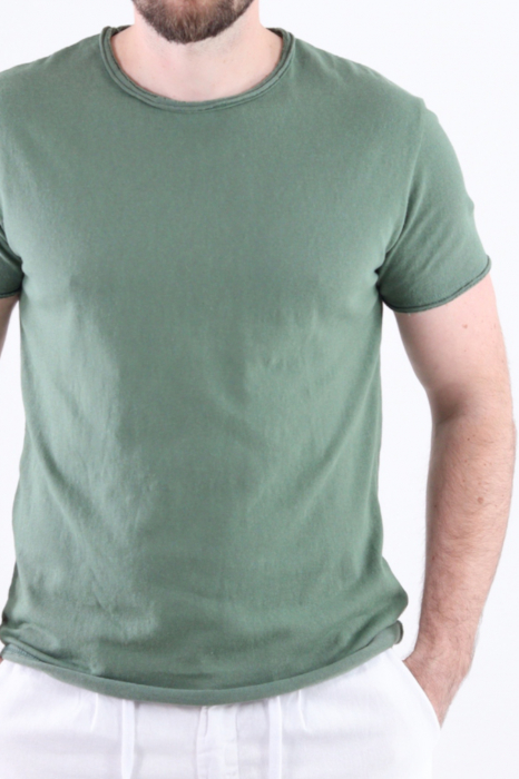 Tricou verde texturat barbati [7]