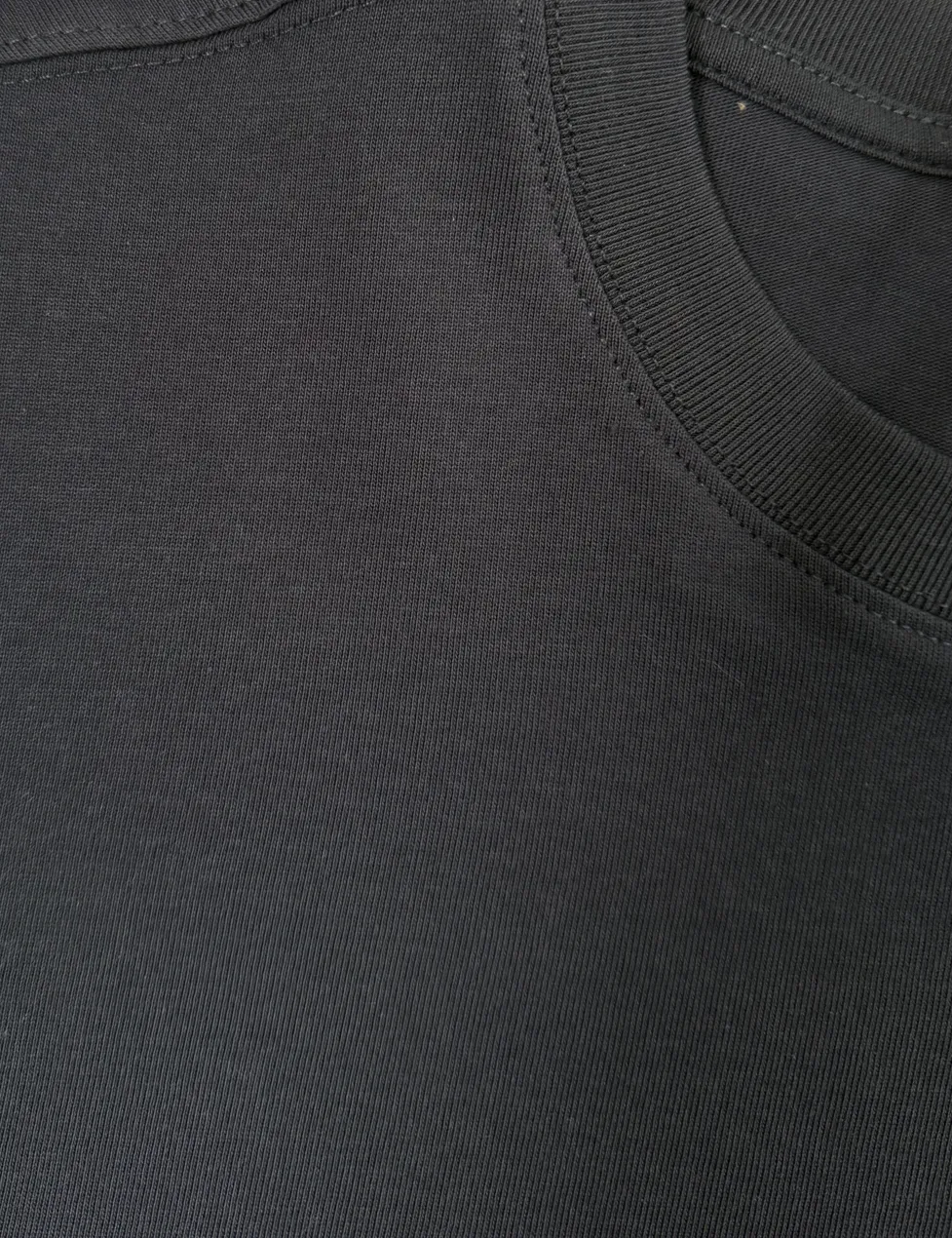 Tricou oversize bărbați negru, bumbac gros, logo subtil [7]