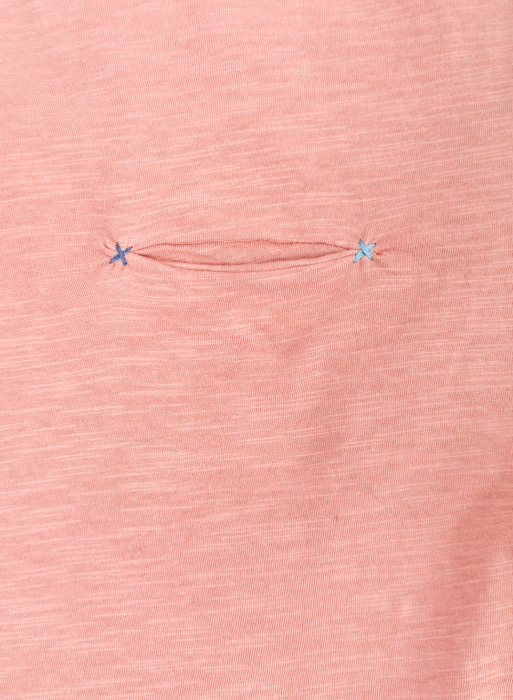 Tricou bărbați piersică 100% bumbac cu buzunar ascuns [6]