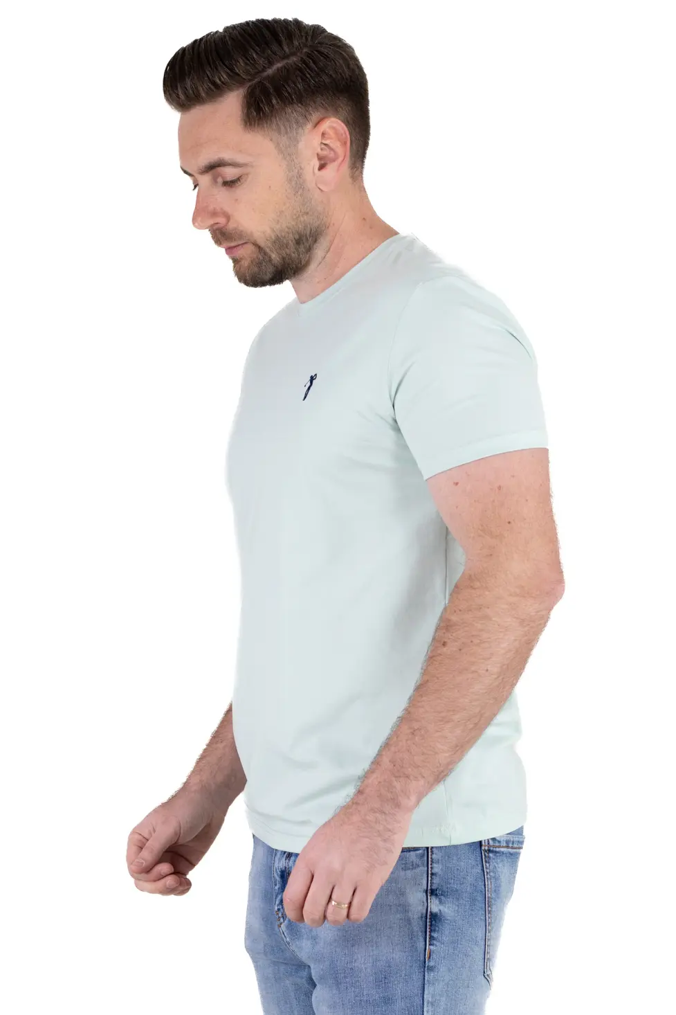 Tricou bărbați basic verde menta [3]