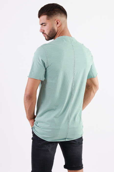 Tricou simplu lung barbati verde aqua [7]