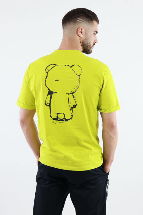 Tricou verde acid oversize cu print [2]