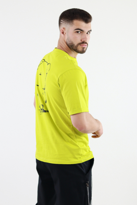 Tricou verde acid oversize cu print [3]