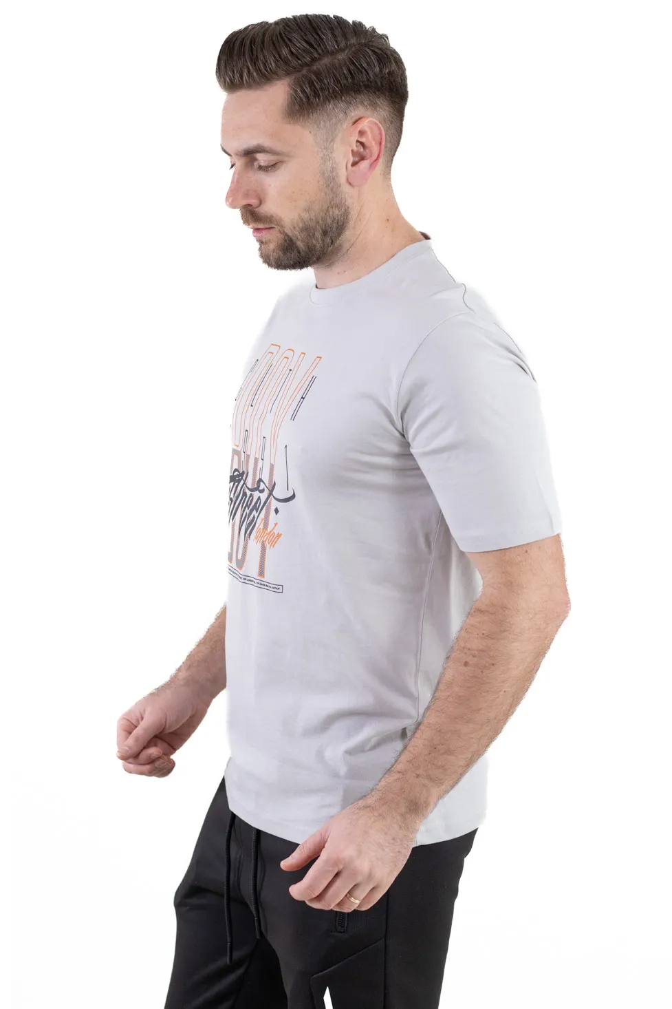 Tricou gri bumbac London [3]