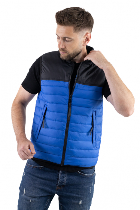 Vesta barbati usoara albastru combinat cu negru [5]
