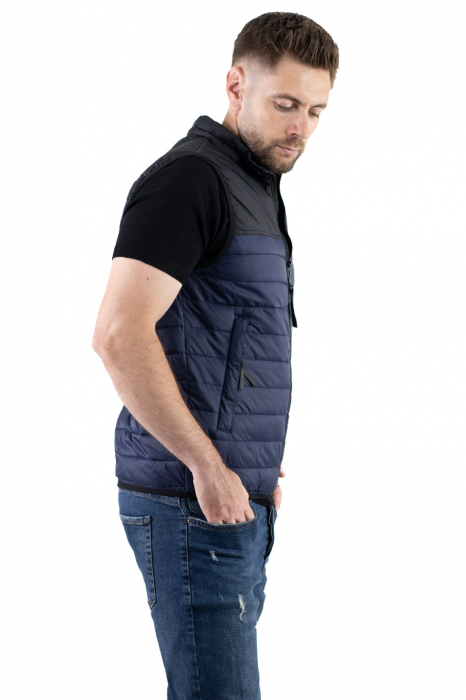 Vesta barbati bleumarin combinat cu negru [5]