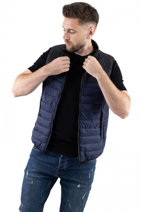 Vesta barbati bleumarin combinat cu negru [8]