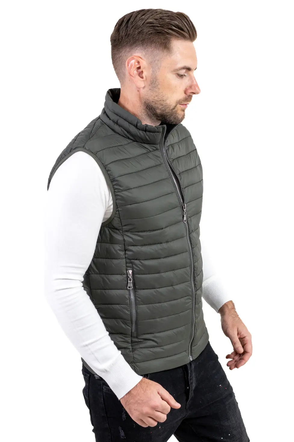 Vesta regular fit usoara verde militar subtire [8]