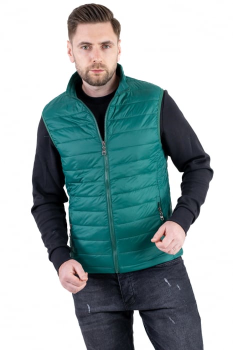 Vesta slim fit usoara verde subtire [3]