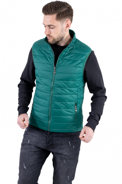 Vesta slim fit usoara verde subtire [7]