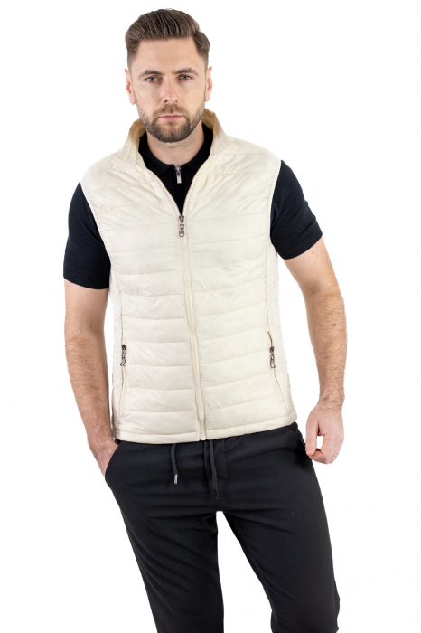 Vesta slim fit usoara crem subtire [6]