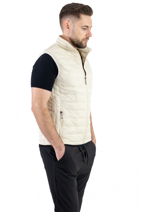 Vesta slim fit usoara crem subtire [4]
