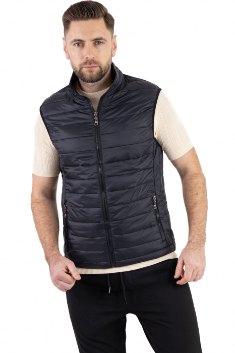 Vesta slim fit usoara neagra subtire [5]