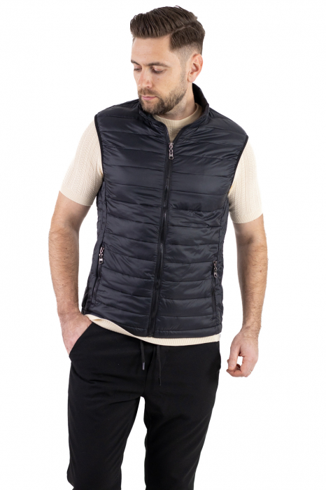 Vesta slim fit usoara neagra subtire [2]