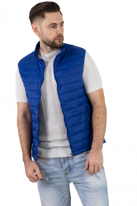 Vesta slim fit usoara albastra subtire [7]