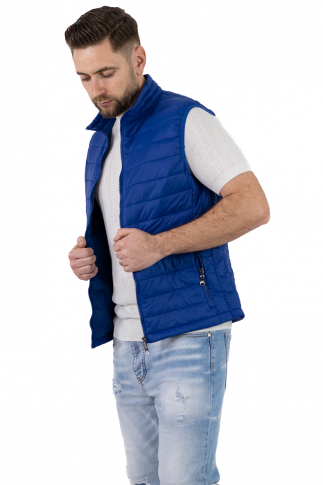 Vesta slim fit usoara albastra subtire [4]