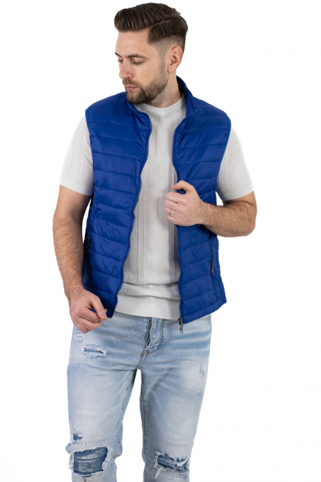 Vesta slim fit usoara albastra subtire [10]