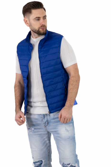Vesta slim fit usoara albastra subtire [9]