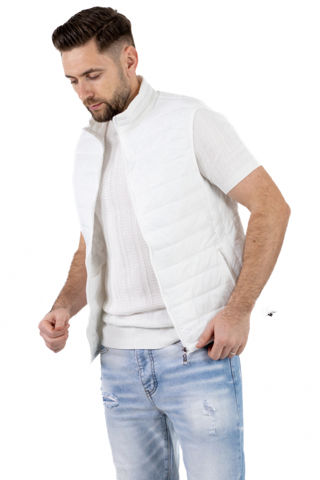 Vesta slim fit usoara alba subtire [2]