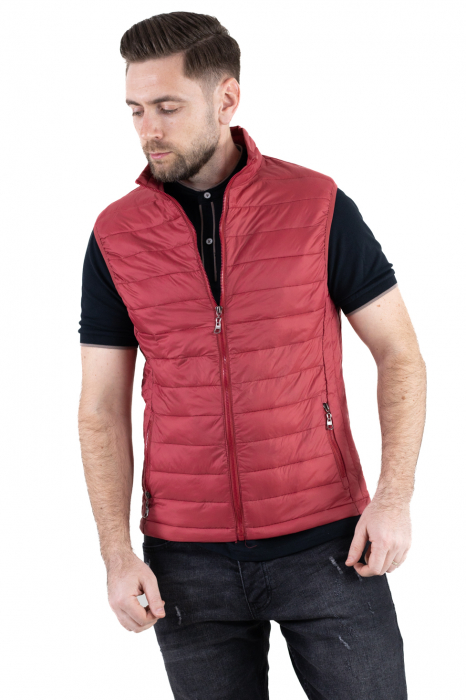 Vesta slim fit usoara bordo subtire [3]