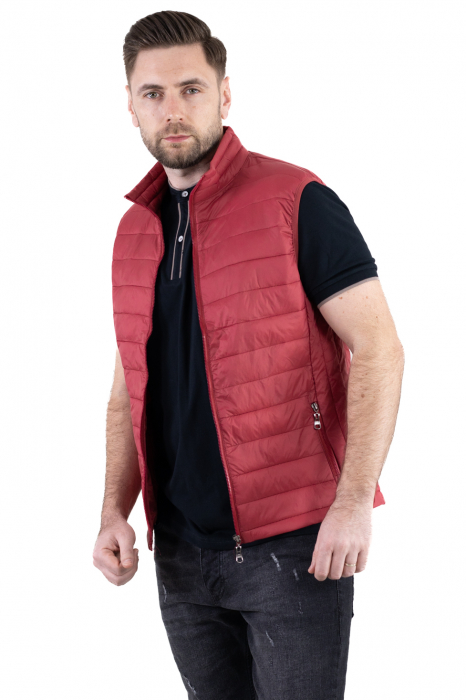 Vesta slim fit usoara bordo subtire [2]