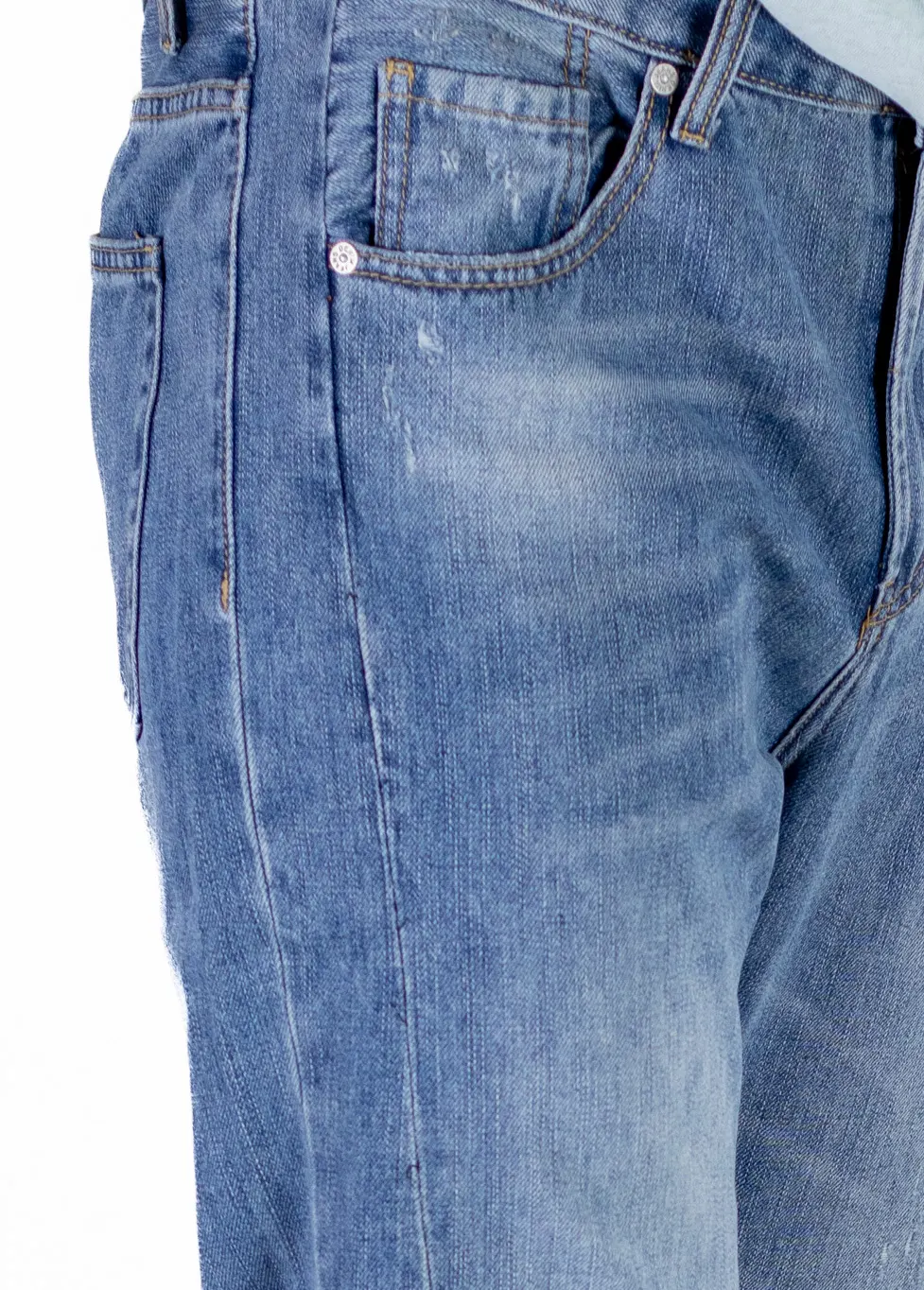 Blugi barbati straight-fit cu detalii ripped [6]