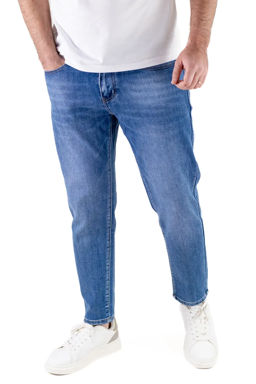 BLUGI - Blugi barbati Capri Fit – albastru denim modern