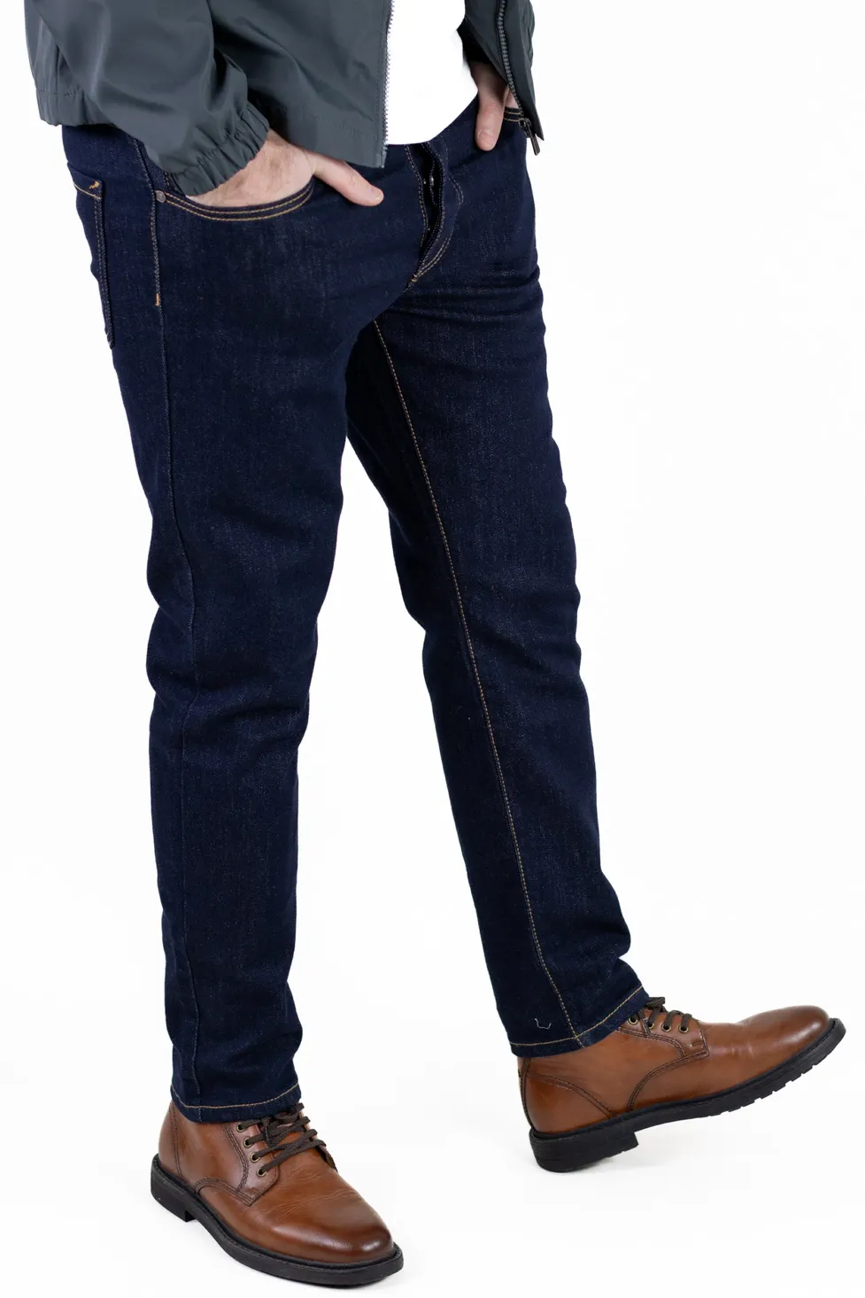 BLUGI - Blugi bărbați regular fit, albastru indigo