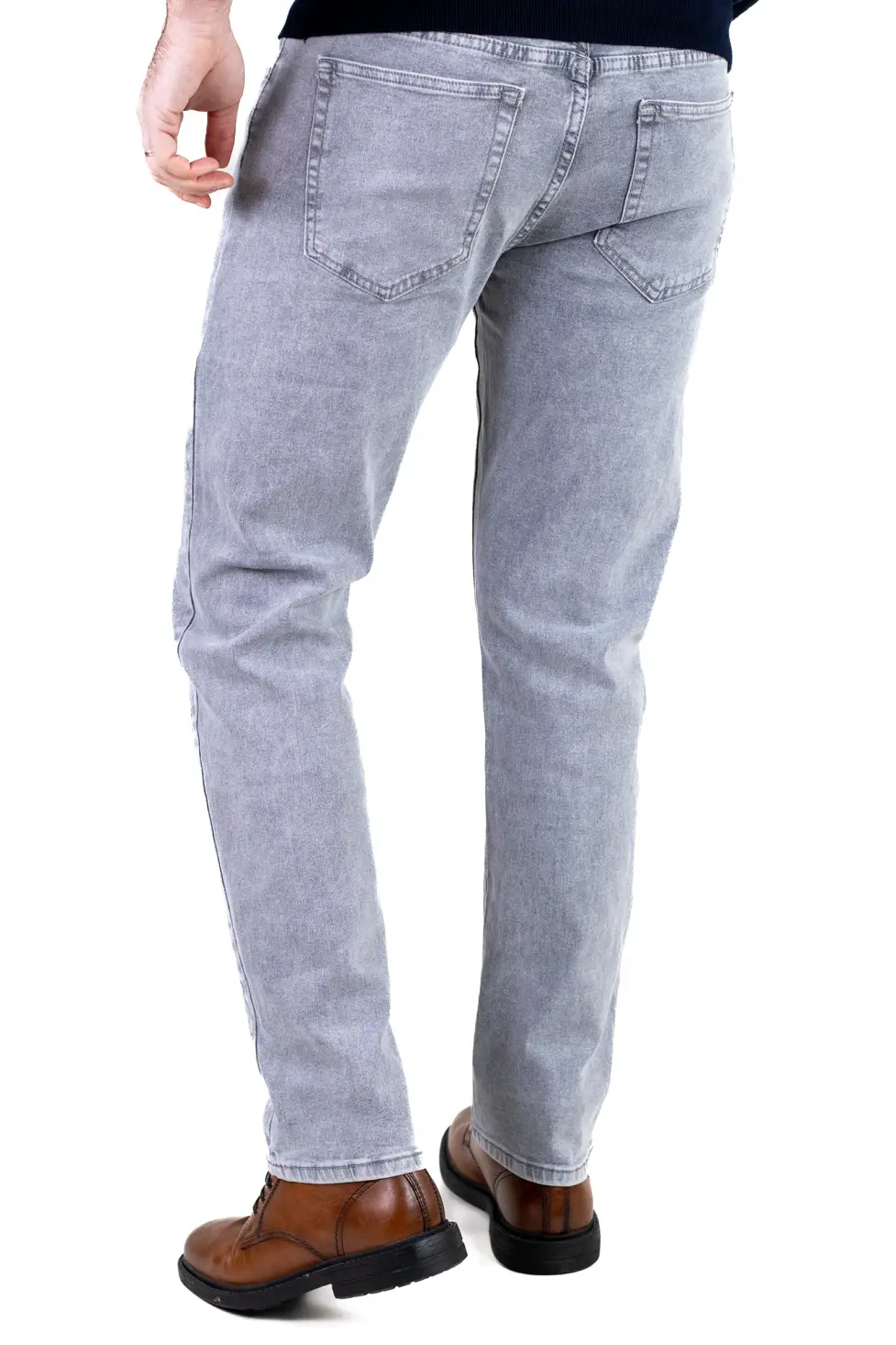 Blugi bărbați regular fit, model simplu, gri [5]